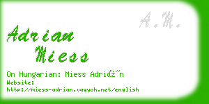 adrian miess business card